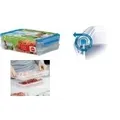 EMSA Aufschnittbox Clip & Close 2x0,6l 2teilig - Box - Rechteckig - 0,6 l - Blau - Transparent - Polypropylen (PP) - Thermoplastisches Elastomer (TPE) - Deutschland (513576)