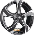 4x DBV VENEZIA KB Black Polished 7,5x18 ET48 5x112 Alufelgen 18 Zoll