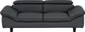 2-Sitzer HOME AFFAIRE "Pilot", grau (fango), B:202cm T:108cm, Sofas, 2-Sitzer, Big-Sofa mit Kopfteilverstellung