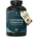 Glucosamin & Chondroitin Kapseln - Mit Vitamin C, Made in DE 360 St