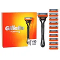 Gillette Fusion 5 Nassrasierer Herren, Rasierer + 11 Rasierklingen mit 5-fach Klinge