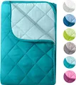 Microfaser Sommer Steppbett 155x220 türkis & helltürkis / OEKO-TEX / kochfest 95° / Leichtsteppbett für heiße Tage / ohne Bezug verwendbar