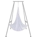 VEVOR Aerial Yoga Hängematte Swing Air Fliegen Yogarahmen 6x2,6m Weiß 250kg