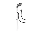ledscom.de Kleiner LED Gartenstrahler mit Erdspieß SPICO für außen, IP44, schwarz, warmweiß