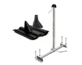PremiumX SAT-Halterung BASIC Dachsparrenhalter 100cm SAT Mast Frankfurter Dachpfanne schwarz