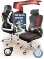 CLOUVOU Bürostuhl ergonomisch, Schreibtischstuhl bis 150 kg - Testsieger (PowerSeat - Chefsessel für Arbeitszimmer, 5D Gaming Armlehnen), Blade Wheels, Homeoffice, Gaming Stuhl, Drehstuhl), Blade Wheels, Homeoffice, Gaming Stuhl, Drehstuhl