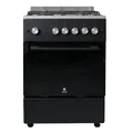 Gasline SHGG6060FGWB Gas-Standherd mit WOK-Brenner, Umluft & Grill, Schwarz/Edel