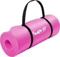 MOVIT Gymnastikmatte Pilates, Gymnastik, Yoga, Matte - hautfreundlich und , Yogamatte für Zuhause oder Unterwegs - 183x60x1cm, Rosa