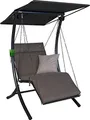 ANGERER Freizeitmöbel GmbH Hollywoodschaukel 1-Sitzer Swing Smart - Gartenschaukel Made in Germany - Schaukel zum Sitzen, Liegen und Entspannen - mit Bett-Funktion - einfache Montage (Olive)