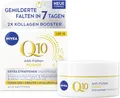 NIVEA Q10 Anti-Falten POWER Extra Straffende Tagespflege LSF 15, Gesichtspflege mildert und beugt Falten vor, straffende Tagescreme mit purem Q10, Kreatin & Hyaluronsäure (50 ml)