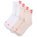 PUMA Damen Heart Logo Recycled Cotton Sock, Oatmeal/White/Peach, 35-38 EU