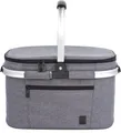 ALLCAMP 22L Einkaufskorb Isolierkorb Kühlkorb Kühltasche Picknickkorb (grau)