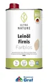 ULTRA NATURE Leinöl Firnis Holzpflege Holzöl für Innen farblos, 0,5 L /#87300060
