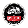 Uppercut Deluxe Clay for Men Matte Finish, Matter Ton Mit Geringem Glanz für ein Natürliches Aussehen, Haarton auf Wachs und Wasserbasiert für herren, 70g