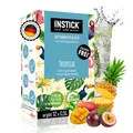 INSTICK Zuckerfreies Instant-Getränk (Tropical) - 1 Packung für 12 x 0,5-1 L - Veganes Getränkepulver Kalorienarm & Vitamin C - Instant-Pulver
