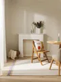 benuta Wollteppich Karla, rechteckig, Höhe: 5 mm, Wolle, Teppich Wohnzimmer, Schlafzimmer, Esszimmer, Flur, Hygge