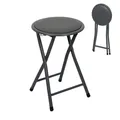 Urban Living Sitzhocker Küchenhocker Rundhocker Klappbar Falthocker Dunkelgrau