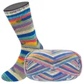 LANA GROSSA Meilenweit Arte | Sockenklassiker, bedruckt und waschmaschinenfest | Handstrickgarn aus 80% Schurwolle & 20% Polyamid | 100g Wolle zum Stricken & Häkeln | 420m Garn FB 6805