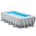 Intex Frame Swimming Pool Set "Prism Quadra II", grau, 400 x 200 x 100 cm, Inkl. Kartuschenfilteranlage