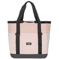 LARKSON Strandtasche Rosa Grau - Smilla - Badetasche mit Reißverschluss - Shopper Tasche Damen & Herren - Familie Strand Beach - Einkaufstasche aus Recyceltem PET