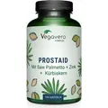 Vegavero Prostaid Complex | 180 Kapseln | Sägepalme & Kürbiskern-Extrakt | 4 Pflanzenextrakte | Zink & Selen | vegan