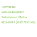 Probeco Visitenkartentaschen Selbstklebend Glasklar, Für 1 Visitenkarte, 100 St.