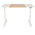 Mid.you Schreibtisch, Weiß, Eiche, Holzwerkstoff, rechteckig, 70x73 - 118x140 cm, höhenverstellbar, Arbeitszimmer, Schreibtische, Bürotische