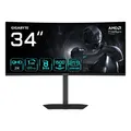 GIGABYTE GS34WQCA 34" Ultra-Wide Curved Gaming-Monitor – UWQHD (3440 × 1440) – 120Hz (OC 135Hz) – 1ms – VA-Panel – 1500R – FreeSync Premium – 95% DCI-P3 – Höhenverstellbar