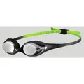 Gespiegelte Schwimmbrille Kinder 6-12 Jahre Spider Junior Mirror - Black-silver-green - Einheitsgröße
