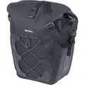 Basil Fahrrad Einzeltasche L MIK Hooks – 25–31L – Wasserdicht IPX3 – Rolltop-Verschluss – Kompressions-Vortasche – Tarpaulin/Polyester – Reflektierend – Abnehmbarer Schultergurt – Schwarz