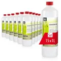 15x 1 L  Essigsäure 60% in Flaschen