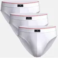 ORGANIC COTTON BOXER BRIEFS - 3-Pack - Weiß/Rot - M