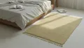 Elegant Floors® Chindi Teppich BEIGE 60x90 cm handgewebt aus Baumwolle – nachhaltiger Kleiner Flachgewebe Teppich aus recycelten Stoffstreifen, wendbar und pflegeleicht