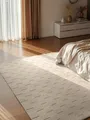 Villeroy & Boch Wollteppich Scala - Natur Wohnzimmerteppich - Handgewebt & Natürlich - Wolle 3D Effekt Kariert Hoch-Tief-Effekt für Wohnzimmer, Schlafzimmer, Esszimmer, Flur - Natur Weiß, 160x230cm