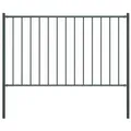 vidaXL Zaunfeld mit Pfosten Pulverbeschichteter Stahl 1,7 x 1,25 m