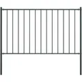 vidaXL Zaunelement mit Pfosten Pulverbeschichteter Stahl 1,81x1,25 m Anthrazit 145214