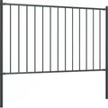 vidaXL Zaunelement Woerden mit Pfosten Stahl 1,7 x 1,25 m Anthrazit - Grau