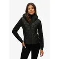 Superdry für Damen. W5012042A Heritage Storm Kapuzenjacke schwarz (L), Lässig, Polyester