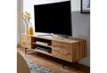 FINEBUY Lowboard FB76449 TV-Board Kommode 160cm MDF Eiche Dekor Design mit 2 Türen (Holz Eiche-Dekor 160x45x40 cm mit zwei Türen), TV-Kommode Hoch, Fernsehtisch, TV-Schrank Modern