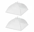 WESTMARK Fliegenhaube 2 Speisen-Abdeckhauben, Zusammenfaltbar, 34 x 34 cm, Kunststoff, Weiß