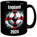 speecheese Tasse Fußball Englische Flagge Tasse in Schwarz