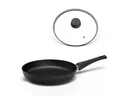 Hoffmann Germany Bratpfanne STONIQ PFAS-frei Ø 20 cm Aluguss Pfanne Induktion – Made in Germany, Aluguss (Set, 2-tlg., 1x Bratpfanne Ø 20 cm + 1x Deckel), abnehmbarer Griff, backofenfest 300°C, spülmaschinengeeignet, 0,8 l