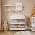 Vicco Wickeltisch Nesty, Weiß, 89 x 99.5 cm, als Aufsatz für Standard-Kommoden verwendbar