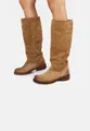 Robuste Leder Bikerstiefel für Damen und Herren mit strapazierfähiger, rutschfester Sohle