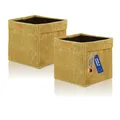 Lycce Kallax 2er Set Boxschnur | Kallaxeneinsatz 33x33xH31cm | Aufbewahrungsbox mit abnehmbarem Cordbezug für IKEA Kallax Regal | Faltbare Aufbewahrungsboxen aus Fleece |
