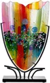 GILDE Dekovase Bodenvase oval Manto blau, pink H. 49 cm (1 St)