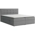 Venasi Möbel Boxbett, Grau, Holzwerkstoff, H2 + H3, 180x200 cm, Schlafzimmer, Betten, Boxspringbetten