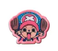 One Piece Aufnäher Bügelbild, Aufbügler, Applikationen, Patches, Flicken, zum aufbügeln, Polyester, Comercial Mercera One Piece Chopper - Größe: 6,5 x 5,4 cm