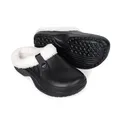 HEYO Clogs gefüttert Damen Herren warme Hausschuhe Winter Pantoffeln Pantoletten Leicht wasserdicht HKO03 (Schwarz, EU Schuhgrößensystem, Erwachsene, Numerisch, M, 44)
