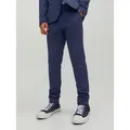 Jack & Jones Junior Anzughose JPRSOLAR elastisch, pflegeleicht, komfortabel unifarben, modisch, slim fit, Web blau 176